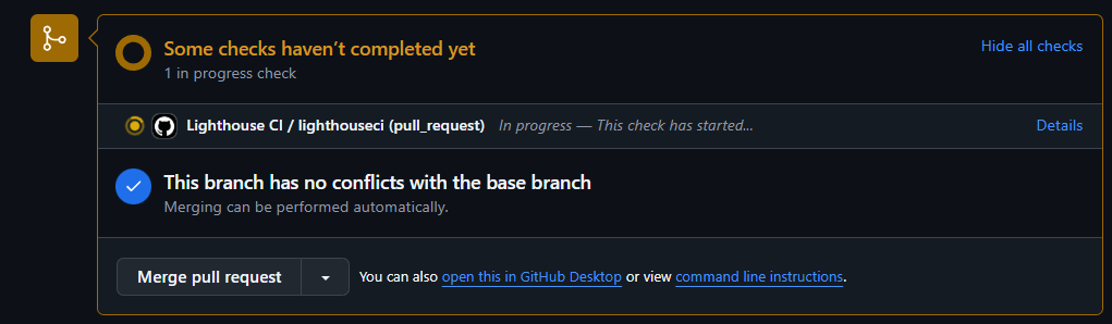 Github LHCI in Progress